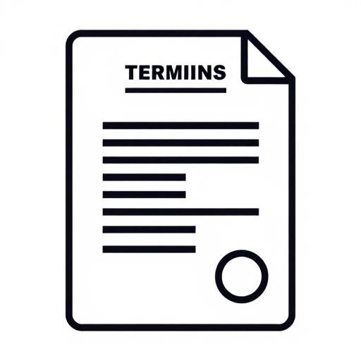 Terms and Conditions icon depicting a legal document